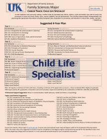 FAM Career Tracksheet: Child Life Specialist